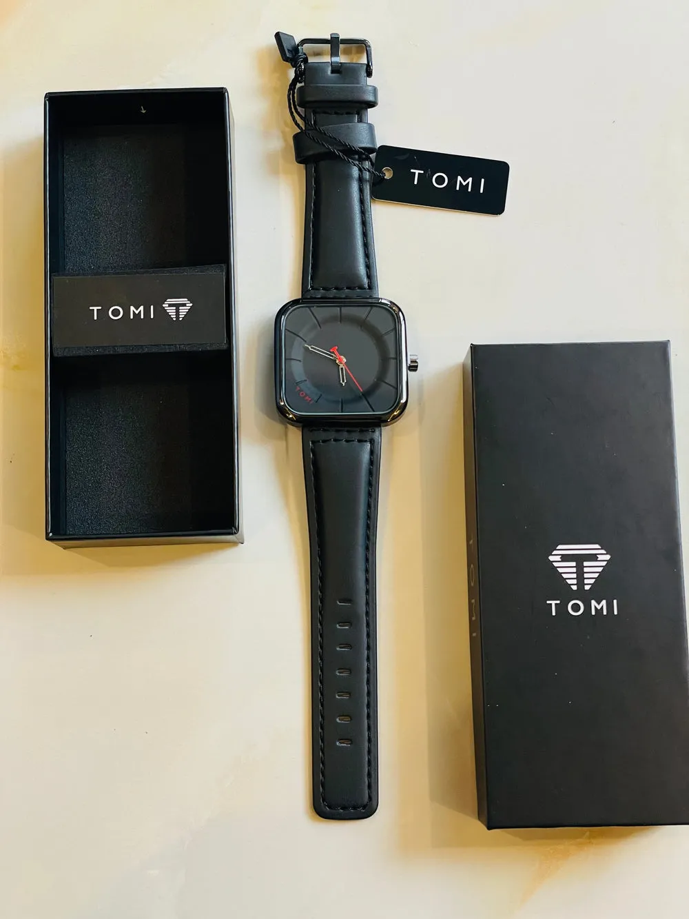 TOMI T-093 Men's Wrist Watch Square Dial