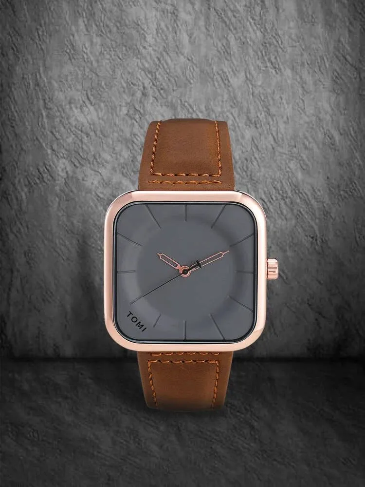 TOMI T-093 Men's Wrist Watch Square Dial