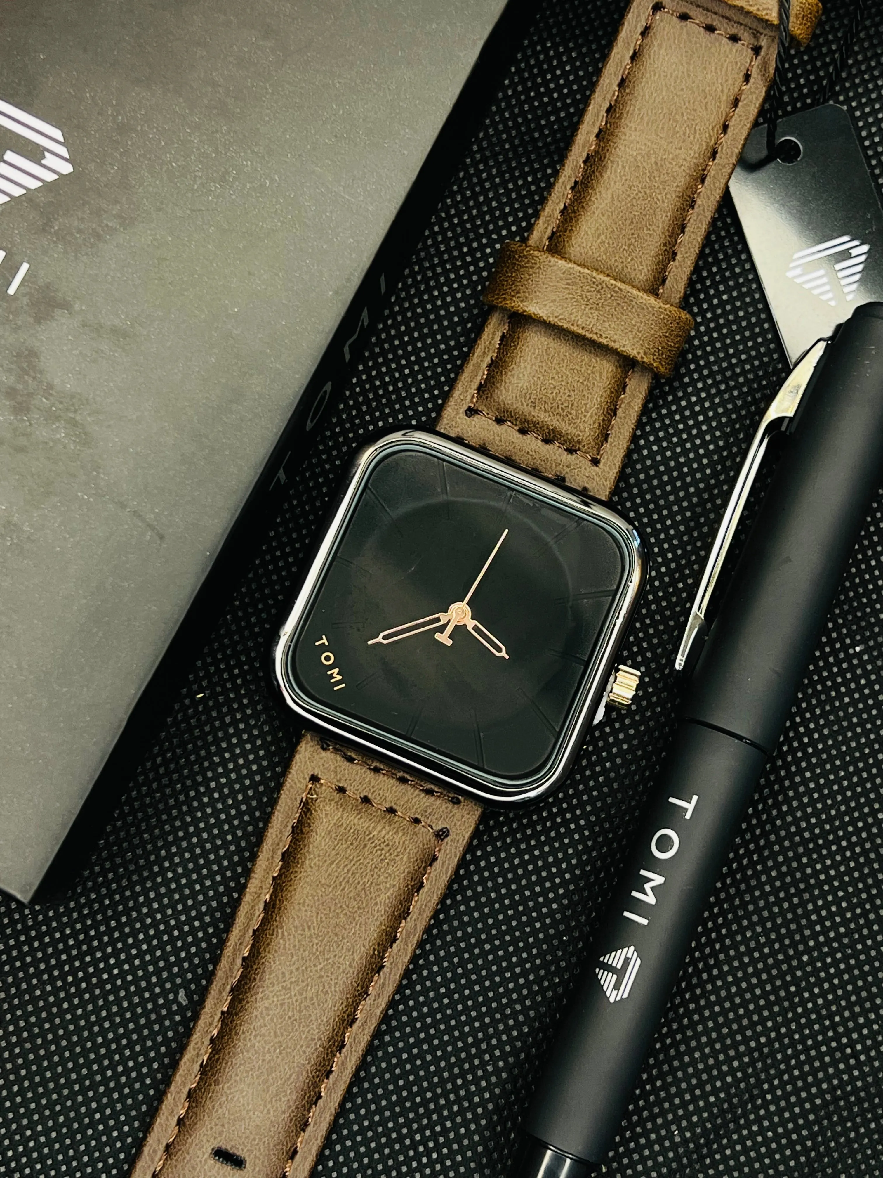 TOMI T-093 Quartz Watch With Pen Executive Gift Box