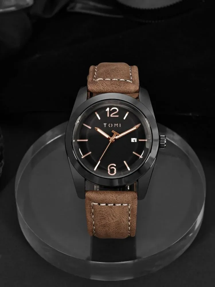 TOMI T-095 Luxury Watch Luminous Dial Quartz Date