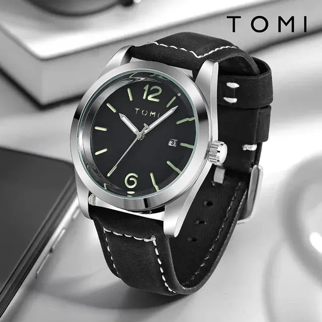 TOMI T-095 Luxury Watch Luminous Dial Quartz Date