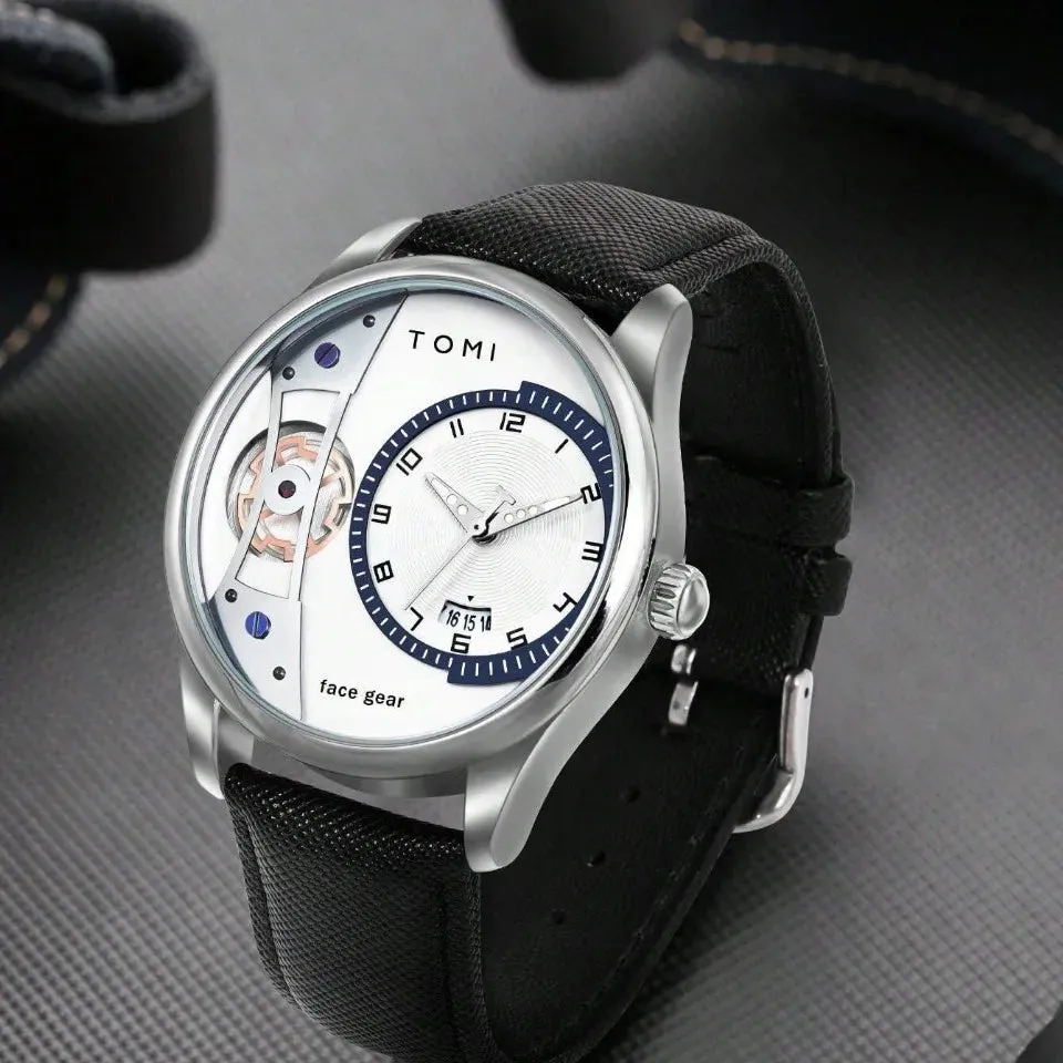 TOMI T-105 Face Gear Dual Strap Luxury Watch