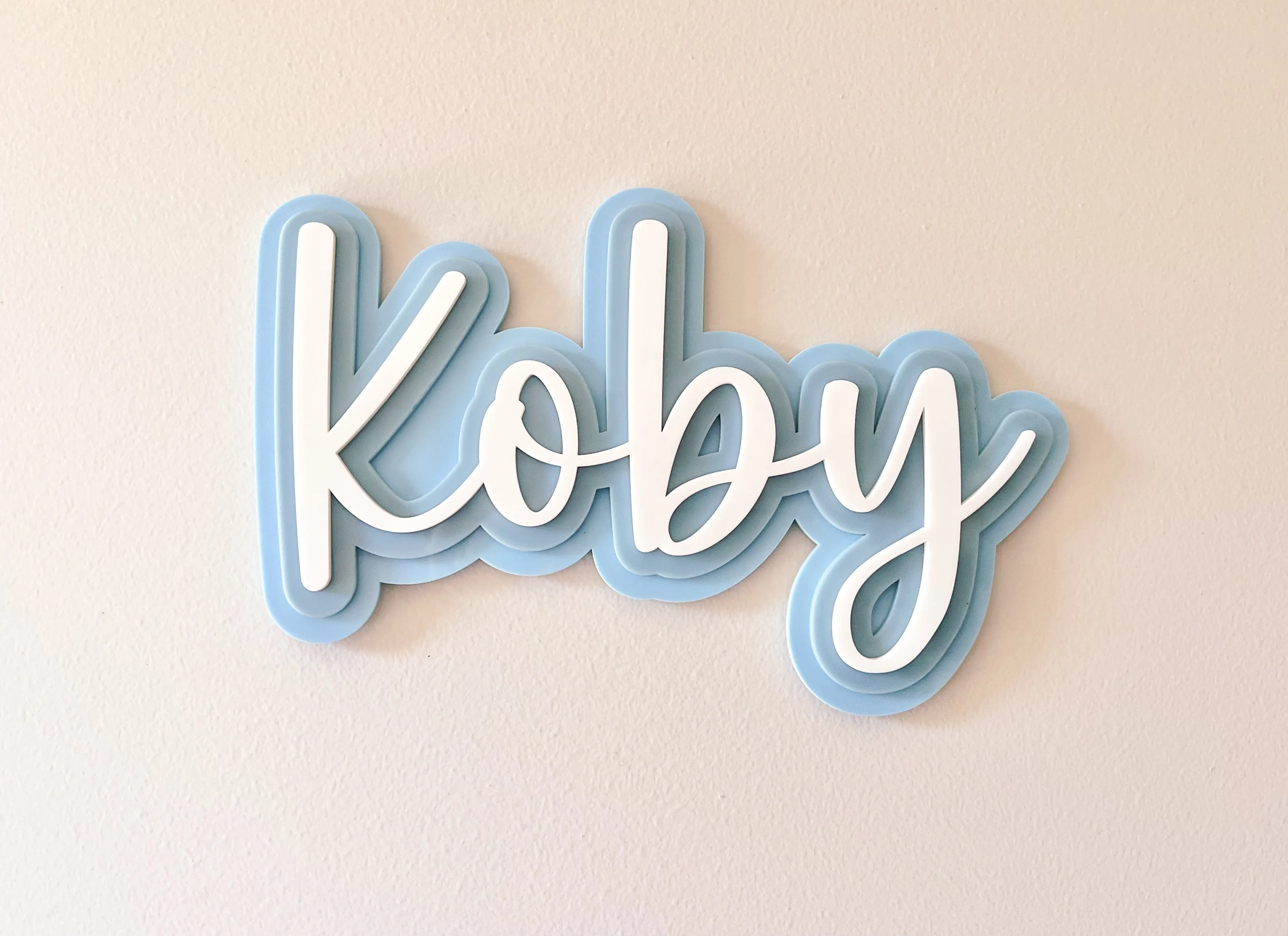 Triple Layer Custom Acrylic Name