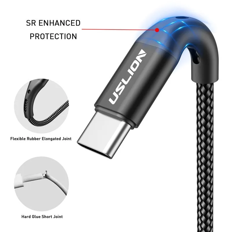 USB Type-C Cable Wire Fast Charging 3A