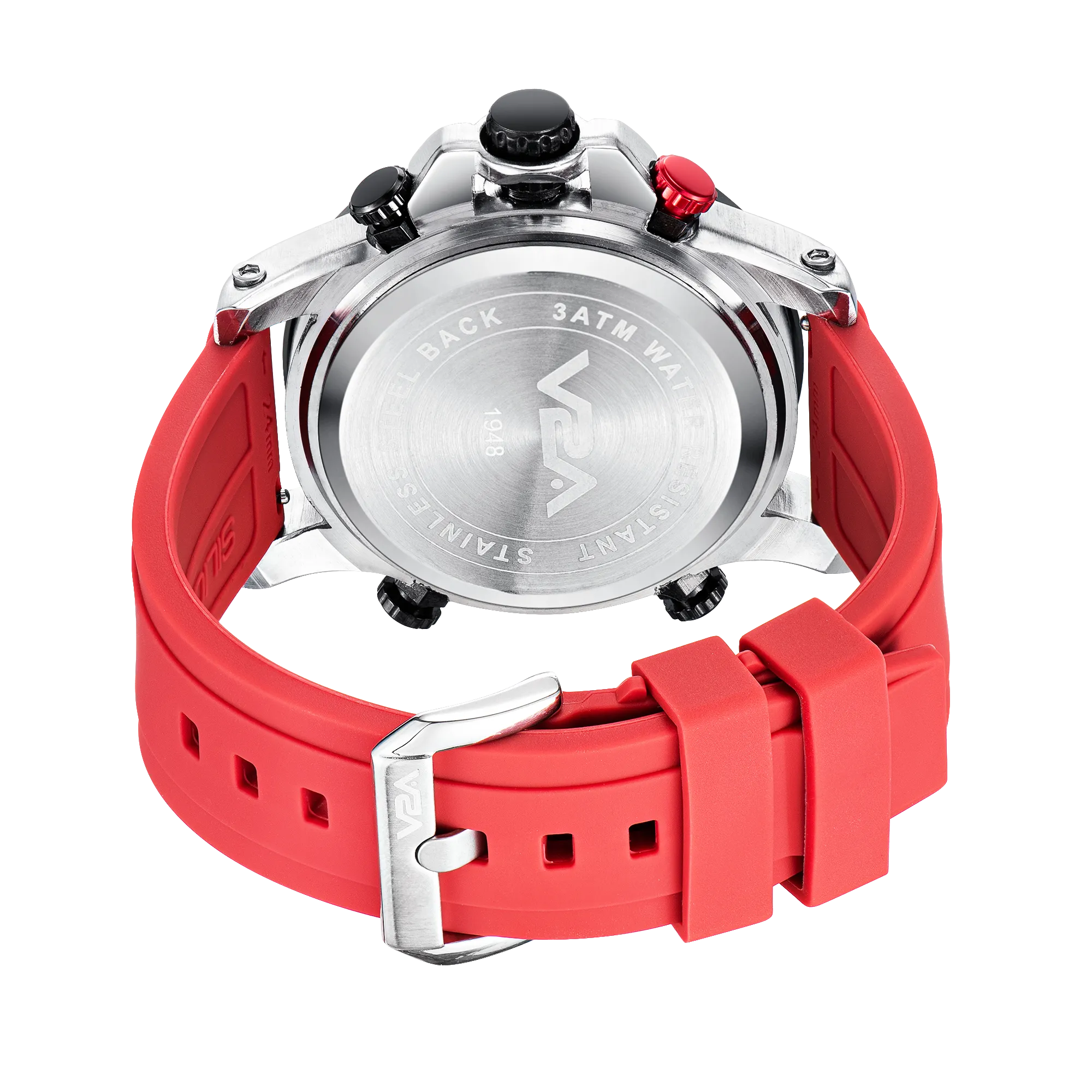 V2A Adventure Alloy Case Red Silicon Band Analog Digital Sports Watch for Men Latest Men’s Watch | Gifts for Men | Gift for Brother | Gift for Husband | Birthday Gifts