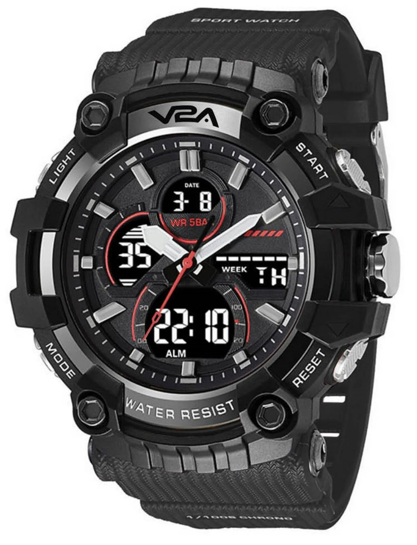 V2A Analog Digital Men Multifunctional Watch 5ATM Waterproof Sports Watch for Men | Gift for Men | Gift for Husband