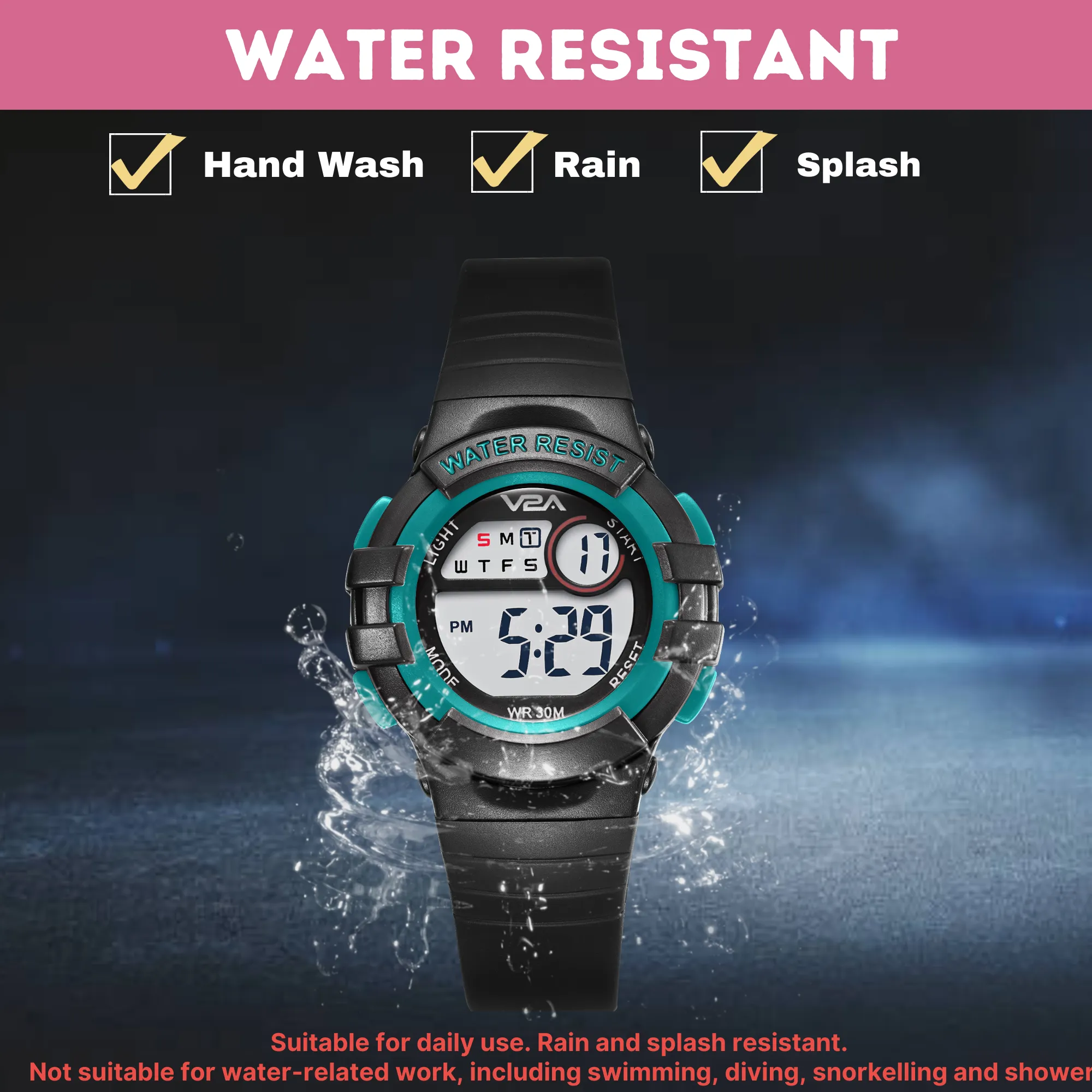 V2A Digital Watch for Boys – Kids Between 3 to 10 Years of Age Multi-Functional 30 M Waterproof Digital Sports Watches for Boys| Watch for Kids Age 3 5 6 7 8