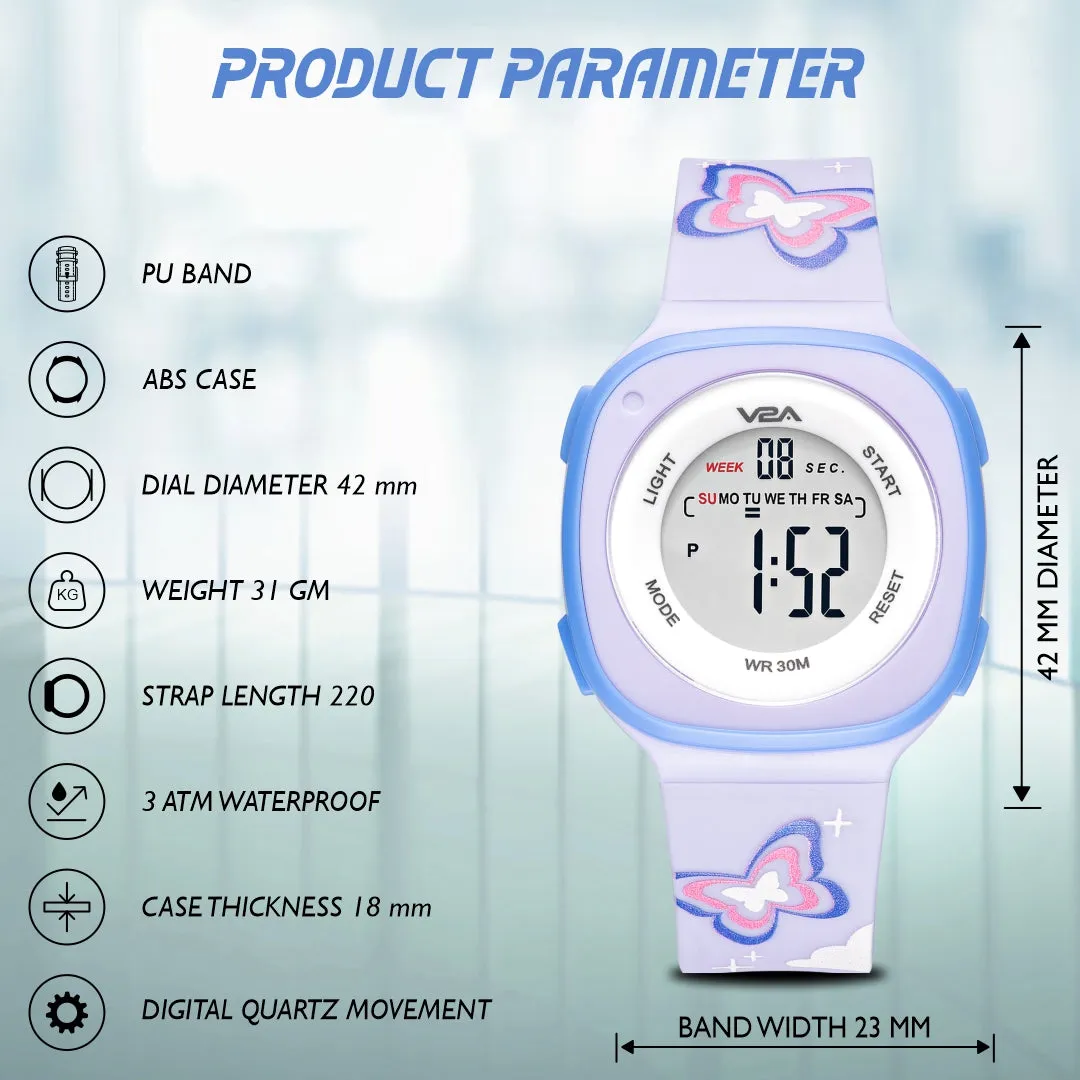 V2A Digital Watch for Girls – Kids Between 4 to 14 Years of Age Multi-Functional 30 M Waterproof Digital Sports Watches for Girls | Digital Watch for Girls age 4 5 6 7 8 9