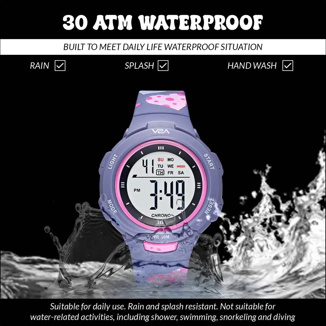 V2A Digital Watch Kids Watch Unisex-Child Between 4 to 13 Years of Age Multi-Functional 30 M Waterproof Digital Sports Watches for Kids | Digital Watch for Kids