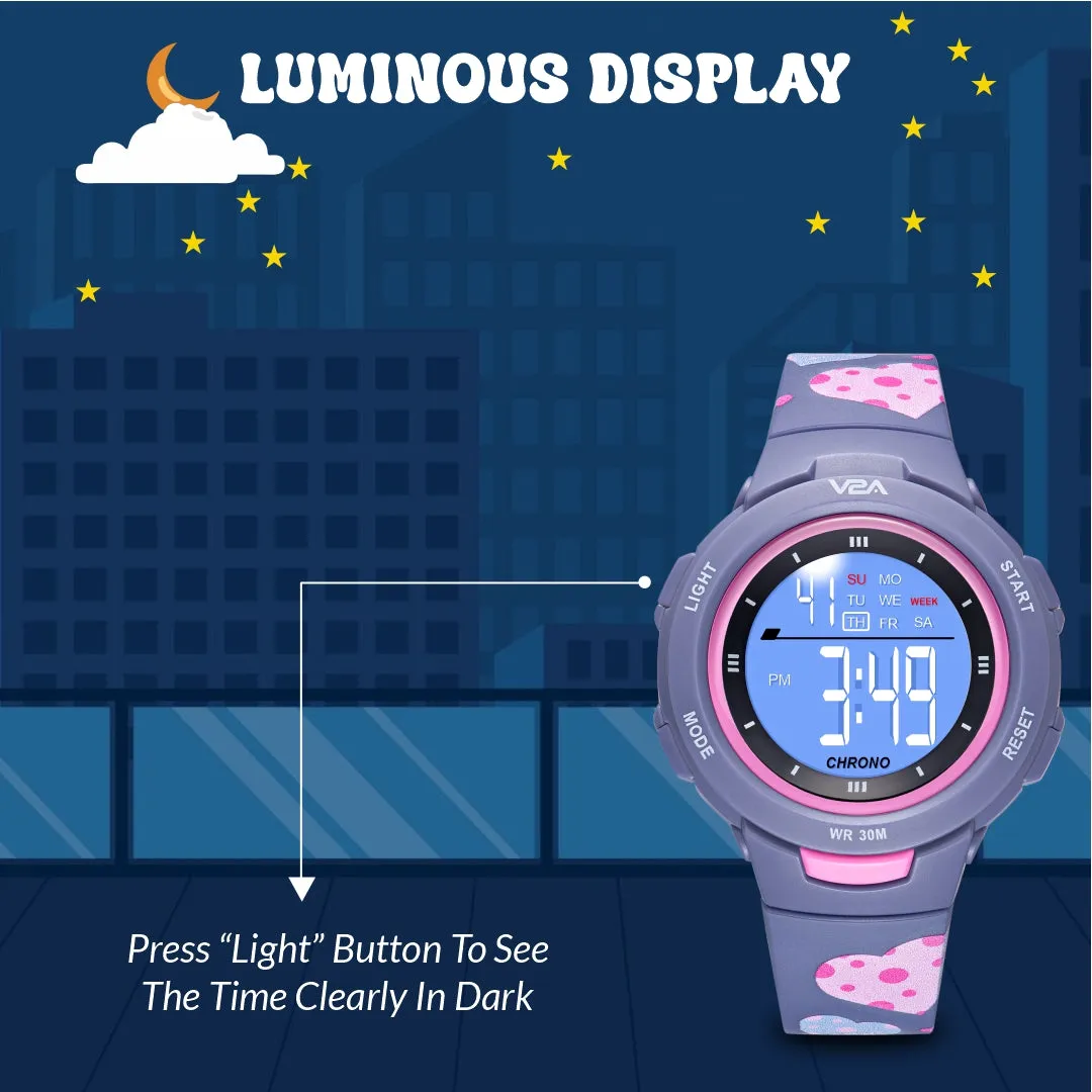 V2A Digital Watch Kids Watch Unisex-Child Between 4 to 13 Years of Age Multi-Functional 30 M Waterproof Digital Sports Watches for Kids | Digital Watch for Kids