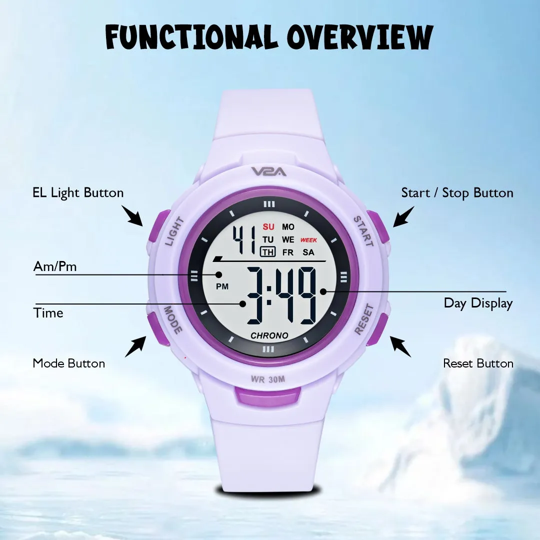 V2A Digital Watch Kids Watch Unisex-Child Between 4 to 13 Years of Age Multi-Functional 30 M Waterproof Digital Sports Watches for Kids | Digital Watch for Kids