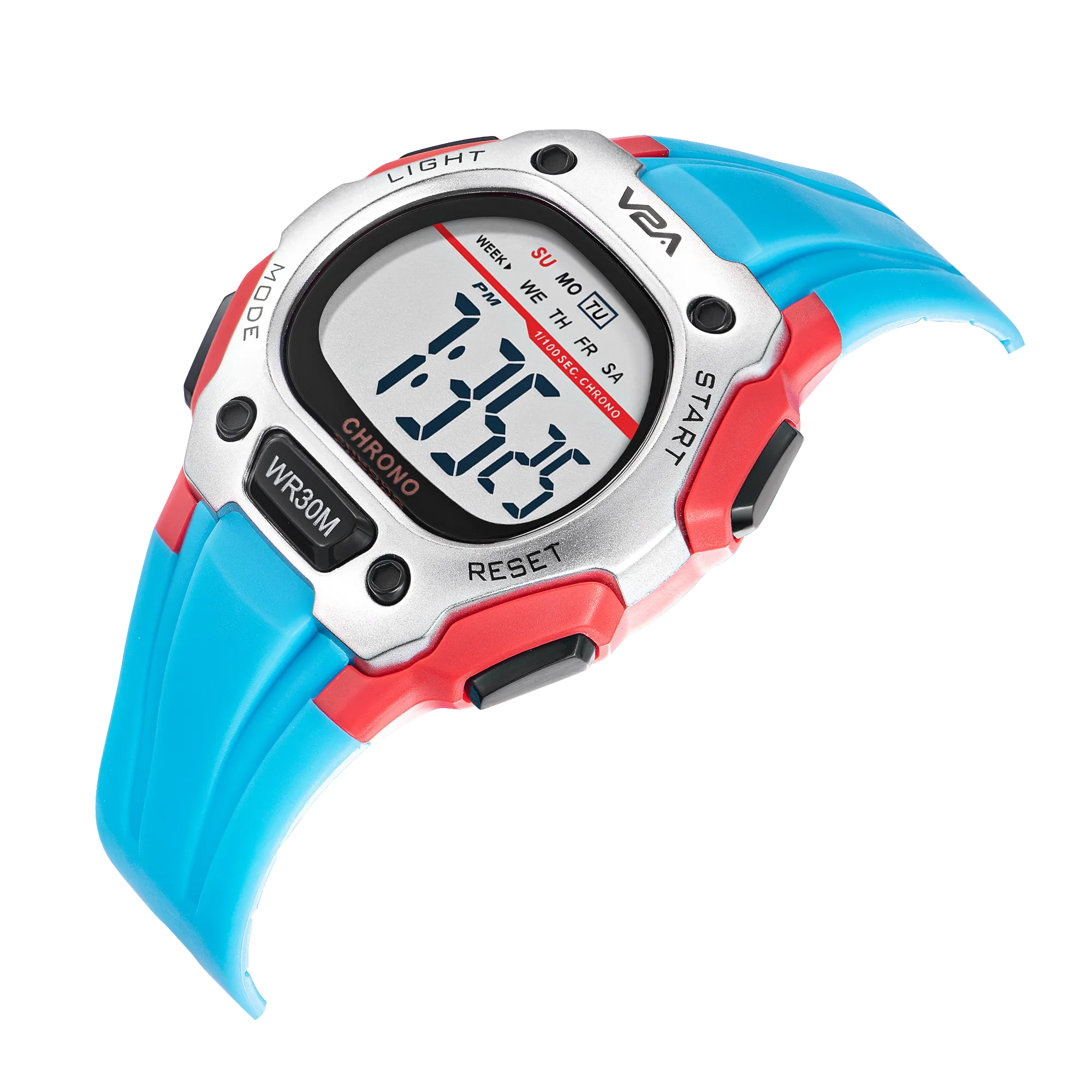 V2A Digital Water Resistant Kids Blue and Orange Sports Watch for Boys | Watch for Kids Boys | Kids Watches for Boys | Watches for Kids boy