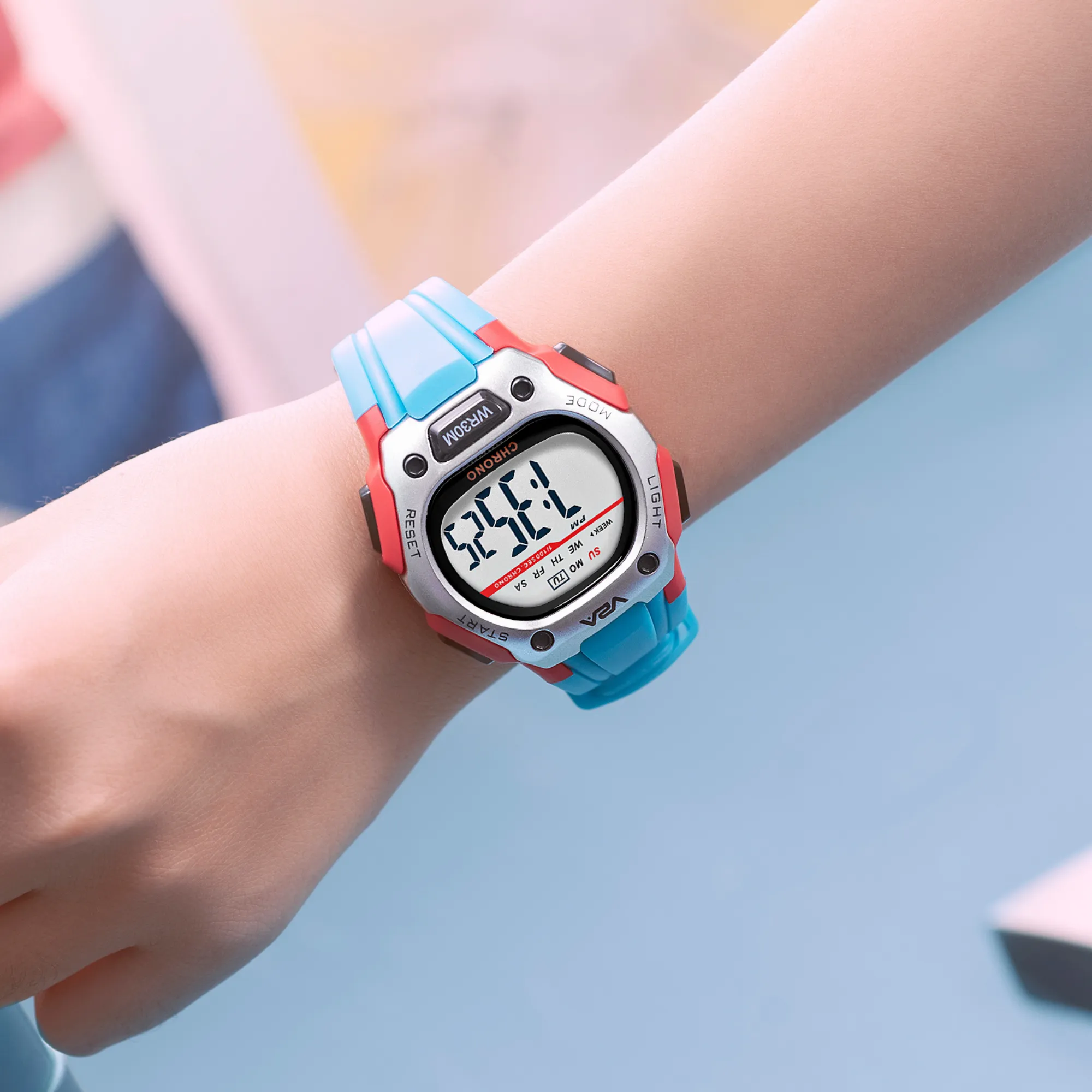 V2A Digital Water Resistant Kids Blue and Orange Sports Watch for Boys | Watch for Kids Boys | Kids Watches for Boys | Watches for Kids boy