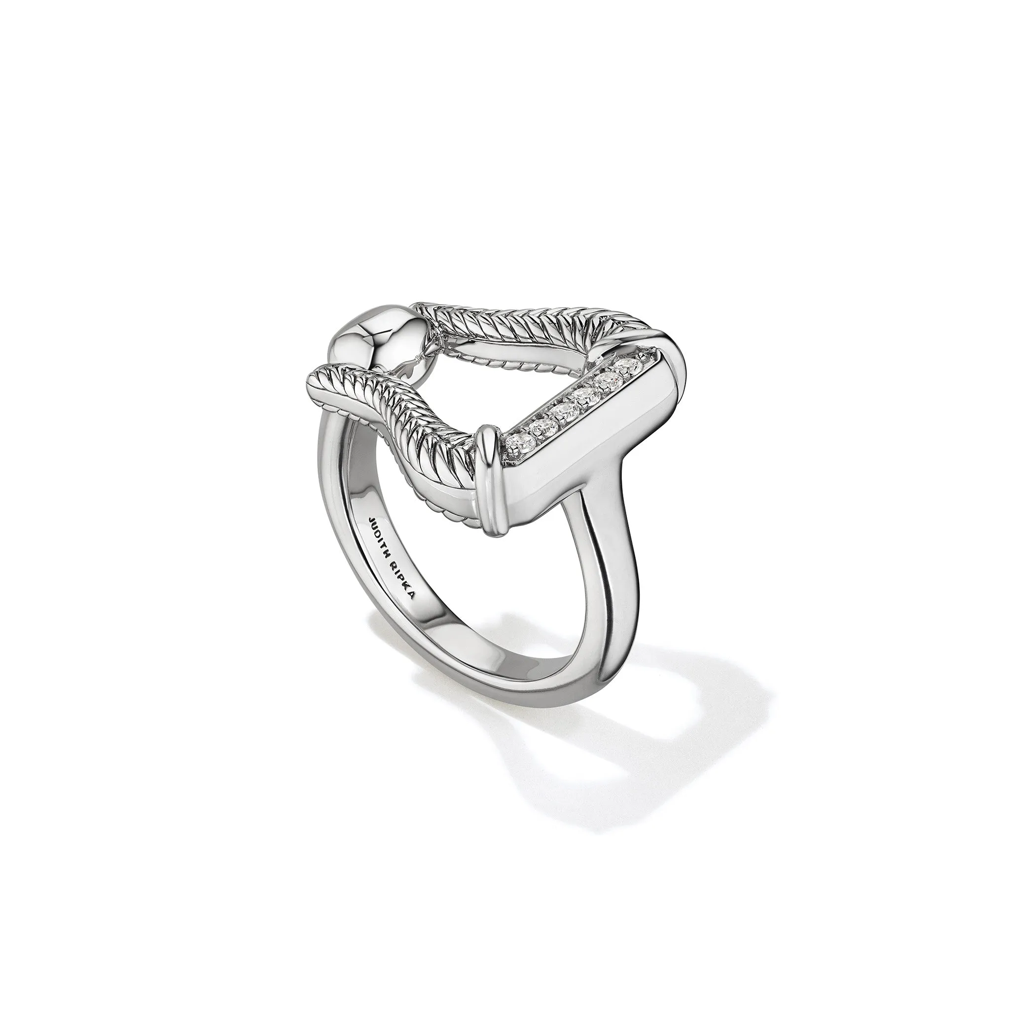 Vienna Stirrup Ring with Diamonds