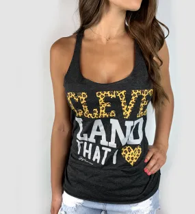 Womens Cleveland That I Love Cheetah Print Racerback Tank