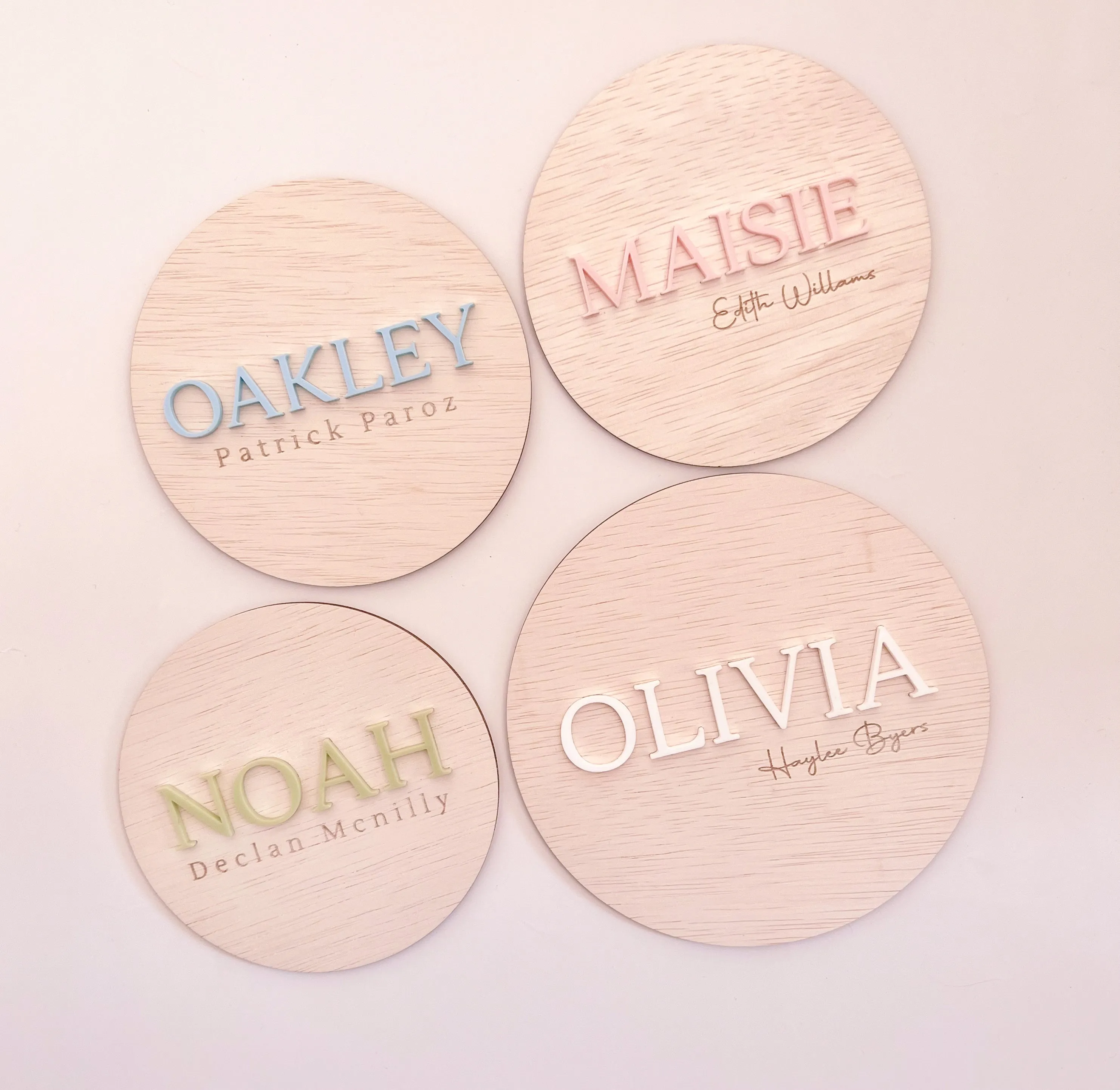 Wood Plaque with Acrylic Name