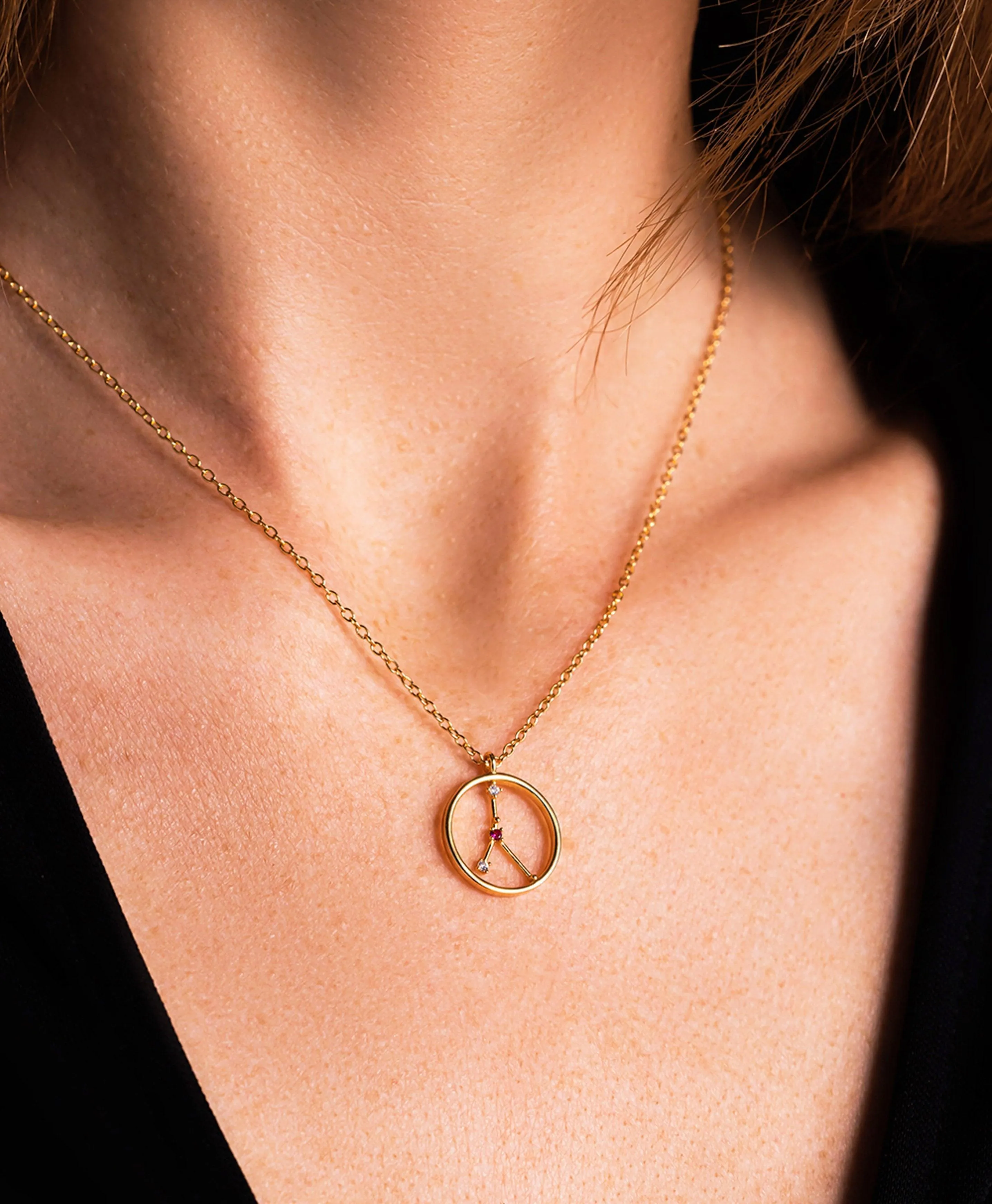 Zodiac Necklace Cancer 18ct Gold Plated